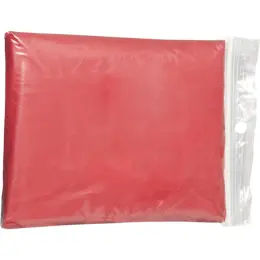 Translucent PVC Poncho Red